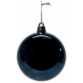 Sfera Natalizia in Plastica Lucida Ø 15Cm – Disponibile in Varie Colorazioni - Blu Navy