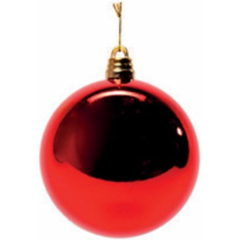 Sfera Natalizia in Plastica Lucida Ø 25Cm – Disponibile in 3 Colorazioni - Rosso
