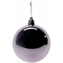 Sfera Natalizia in Plastica Lucida Ø 30Cm – Disponibile in 3 Colorazioni - Argento