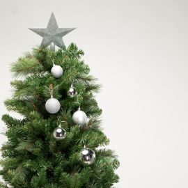 Christmas Box 31 Pezzi - Sfere di Natale in Plastica Assortite - Argento