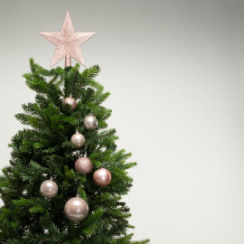 Christmas Box 31 Pezzi - Sfere di Natale in Plastica Assortite - Cipria