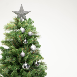 Christmas Box 31 Pezzi - Sfere di Natale in Plastica Assortite - Light Grey