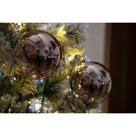 Set 3 Sfere in Plastica Lucide Ø 12Cm - Vari Colori - Rosa