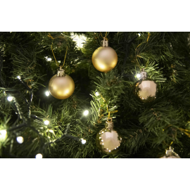 Set 20 Sfere di Natale in Plastica Ø 4Cm – Assortite Lucide e Opache – Vari Colori - Oro