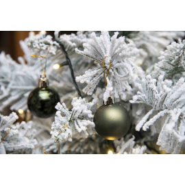 Set 20 Sfere di Natale in Plastica Ø 4Cm – Assortite Lucide e Opache – Vari Colori - Verde Albero