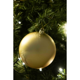 Set 6 Sfere di Natale in Plastica Ø 8Cm – Assortite Lucide e Opache – Vari Colori - Oro