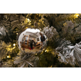 Set 3 Sfere di Natale in Plastica Ø 10Cm – Assortite Lucide e Opache – Vari Colori - Champagne