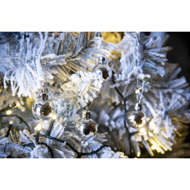 Set 30 Sfere di Natale in Plastica Lucide Ø 3Cm – Vari Colori - Argento