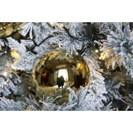 Set 3 Sfere in Plastica Lucide Ø 12Cm - Vari Colori - Oro