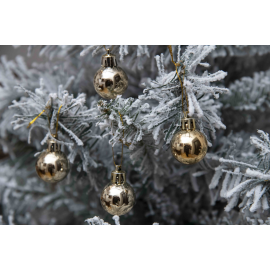Set 30 Sfere di Natale in Plastica Lucide Ø 3Cm – Vari Colori - Oro