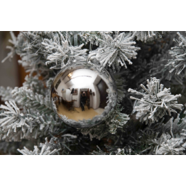 Set 3 Sfere in Plastica Lucide Ø 12Cm - Vari Colori - Argento