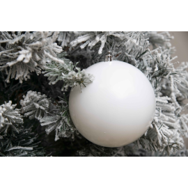 Set 3 Sfere in Plastica Lucide Ø 12Cm - Vari Colori - Bianco