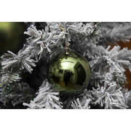 Set 3 Sfere di Natale in Plastica Ø 10Cm – Assortite Lucide e Opache – Vari Colori - Verde Albero