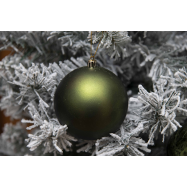 Set 3 Sfere di Natale in Plastica Ø 10Cm – Assortite Lucide e Opache – Vari Colori - Verde Albero
