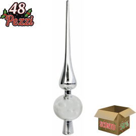 Puntale per Albero di Natale in Plastica 35 cm – Disponibile in Varie Colorazioni