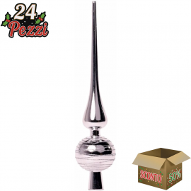 Puntale per Albero di Natale in Plastica 28 cm | Elegante e Disponibile in Varie Colorazioni