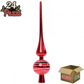 Puntale per Albero di Natale in Plastica 28 cm | Elegante e Disponibile in Varie Colorazioni
