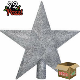 Puntale a Stella Glitterato per Albero di Natale 20 cm – Disponibile in Varie Colorazioni