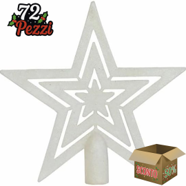 Puntale a Stelle Concentriche per Albero di Natale 20 cm – Disponibile in Varie Colorazioni