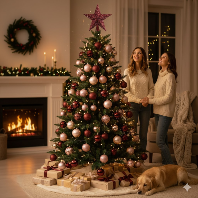Kit Albero di Natale Completo - Cherry Blush