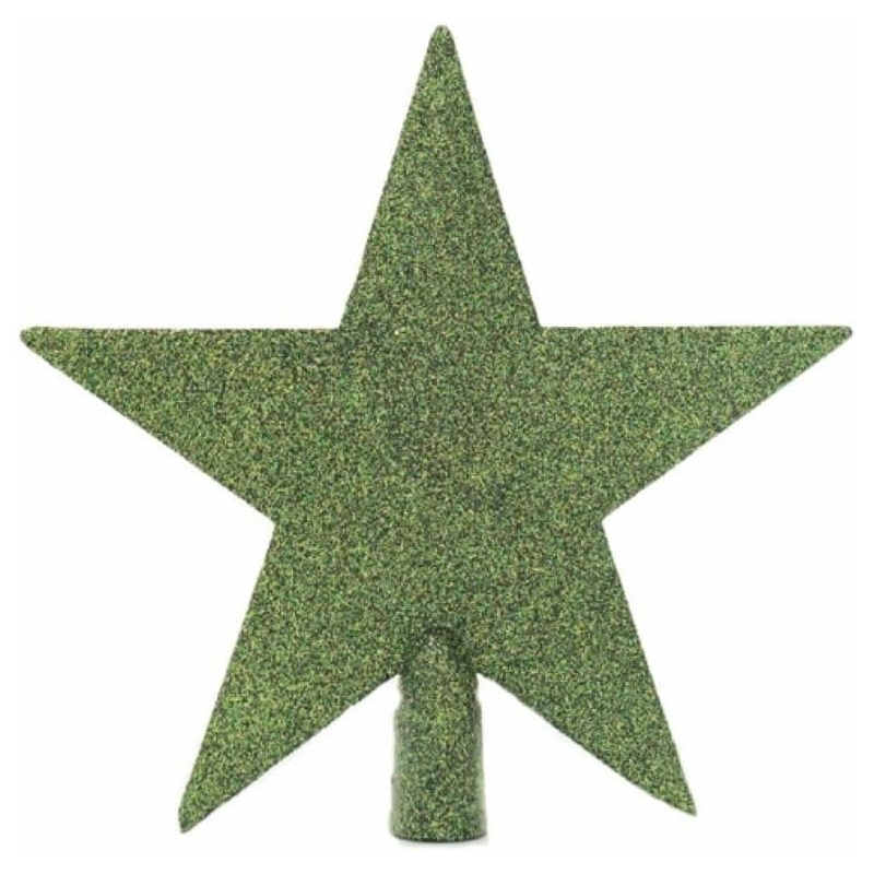Puntale a Stella Glitterato per Albero di Natale 20 cm – Disponibile in Varie Colorazioni