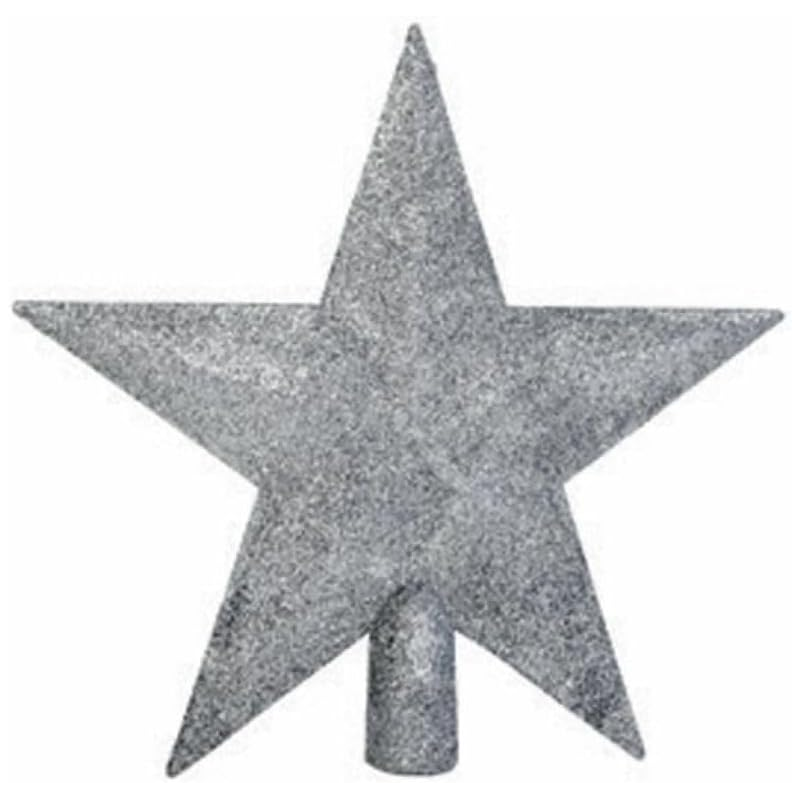 Puntale a Stella Glitterato per Albero di Natale 20 cm – Disponibile in Varie Colorazioni