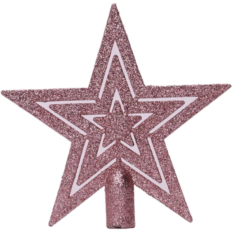 Puntale a Stelle Concentriche per Albero di Natale 20 cm – Disponibile in Varie Colorazioni