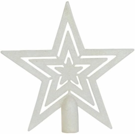 Puntale a Stelle Concentriche per Albero di Natale 20 cm – Disponibile in Varie Colorazioni