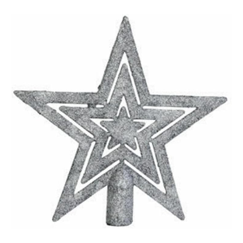 Puntale a Stelle Concentriche per Albero di Natale 20 cm – Disponibile in Varie Colorazioni