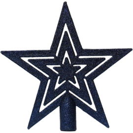 Puntale a Stelle Concentriche per Albero di Natale 20 cm – Disponibile in Varie Colorazioni