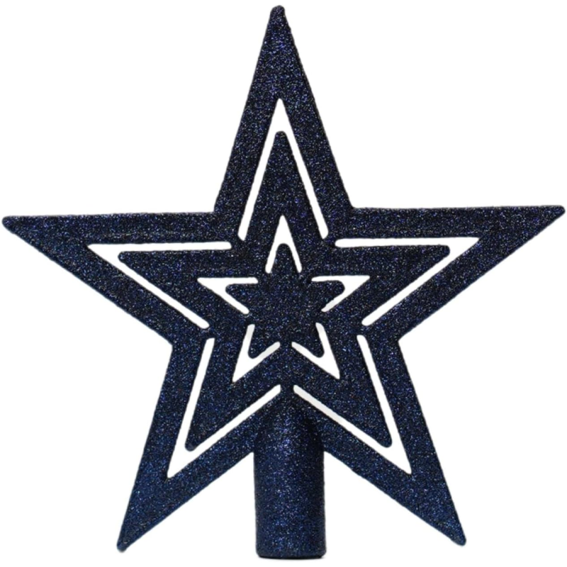 Puntale a Stelle Concentriche per Albero di Natale 20 cm – Disponibile in Varie Colorazioni