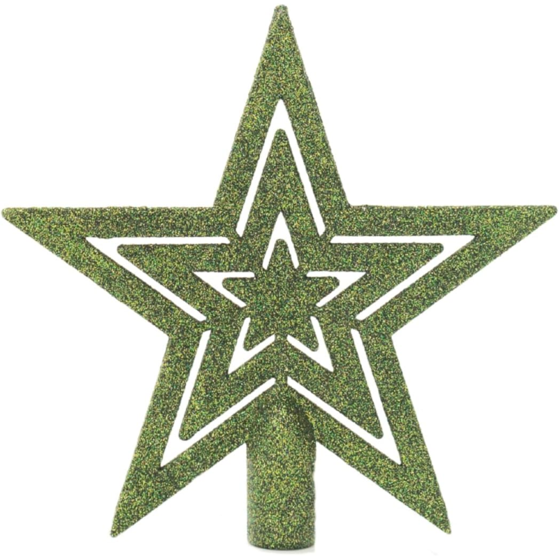 Puntale a Stelle Concentriche per Albero di Natale 20 cm – Disponibile in Varie Colorazioni