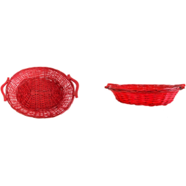 Cesto di Natale in Vimini Rosso - 30 Pezzi – Dimensioni 53x35x11Cm | Eleganza e Tradizione per Regali Natalizi Unici