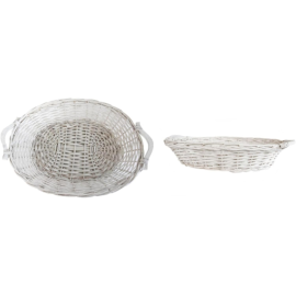 Cesto di Natale in Vimini Bianco - 30 Pezzi – Eleganza minimal e artigianalità senza tempo per le tue confezioni natalizie