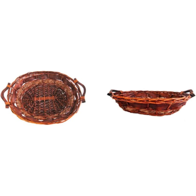 Cesto di Natale in Vimini Marrone - 30 Pezzi – Eleganza rustica e funzionalità per confezioni natalizie di classe