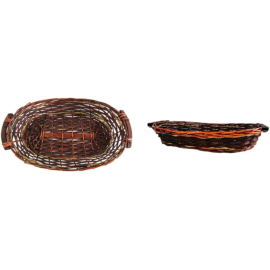 Cesto Natalizio in Vimini Marrone - 30 Pezzi – Dimensioni 53x35x11Cm | Eleganza Naturale per Confezioni Regalo Artigianali