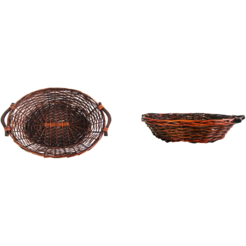 Cesto Regalo Natalizio in Vimini Marrone - 30 Pezzi – Dimensioni 58x45x14Cm | Eleganza Artigianale per Confezioni Raffinate