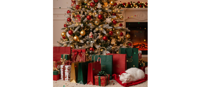 Shopper in Carta Natalizie: Eleganza e Sostenibilità