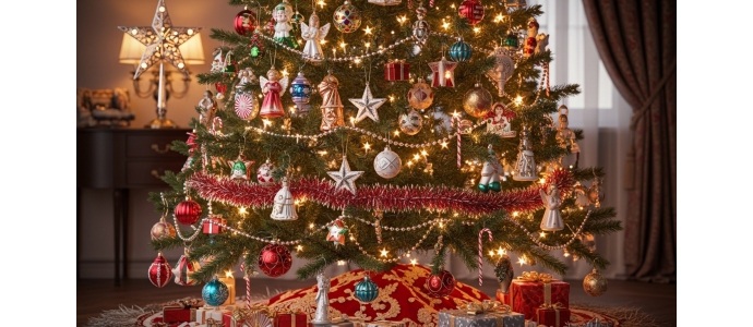 Alberi di Natale artificiali 2,4 m full branch e dimensioni grandi